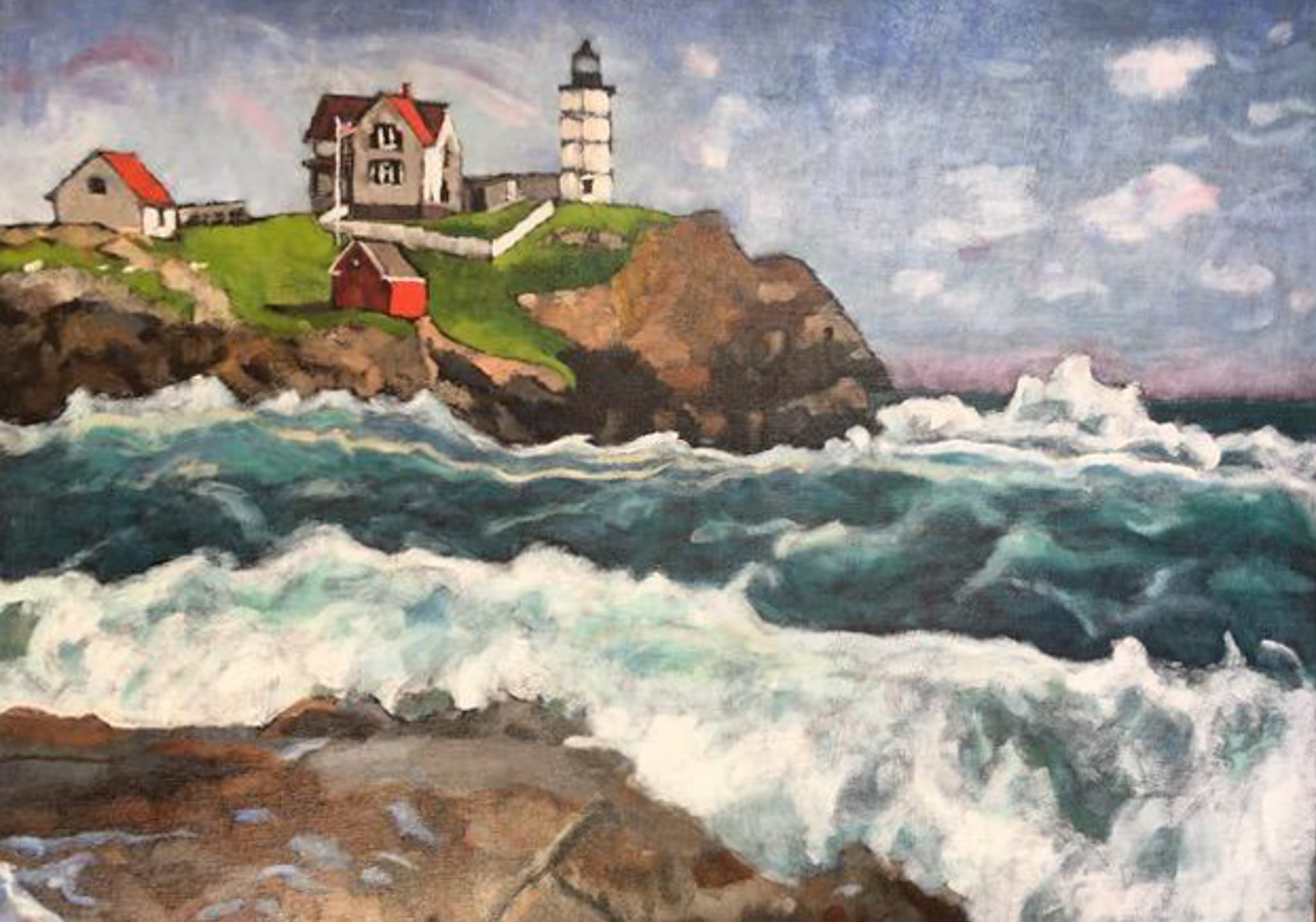 Portsmouth Harbor Lighthouse New Hampshire Watercolor Art Notecards 