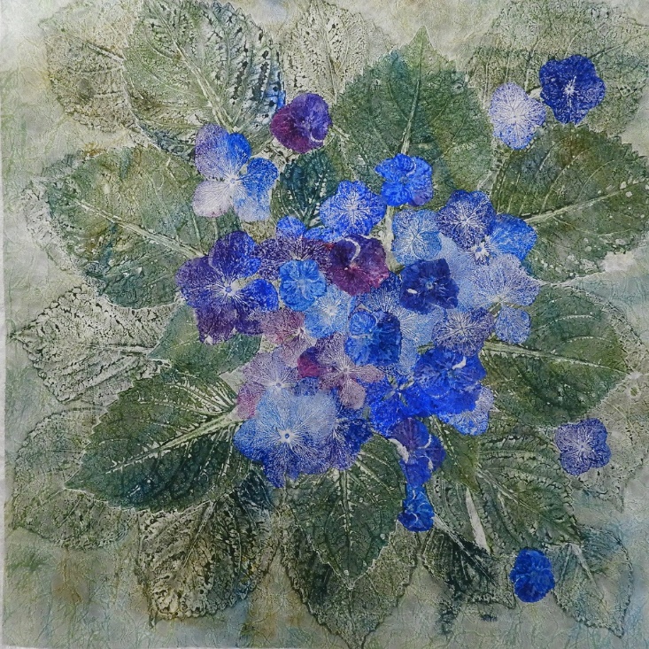 Blue Hydrangea by Annick Bouvron-Gromek