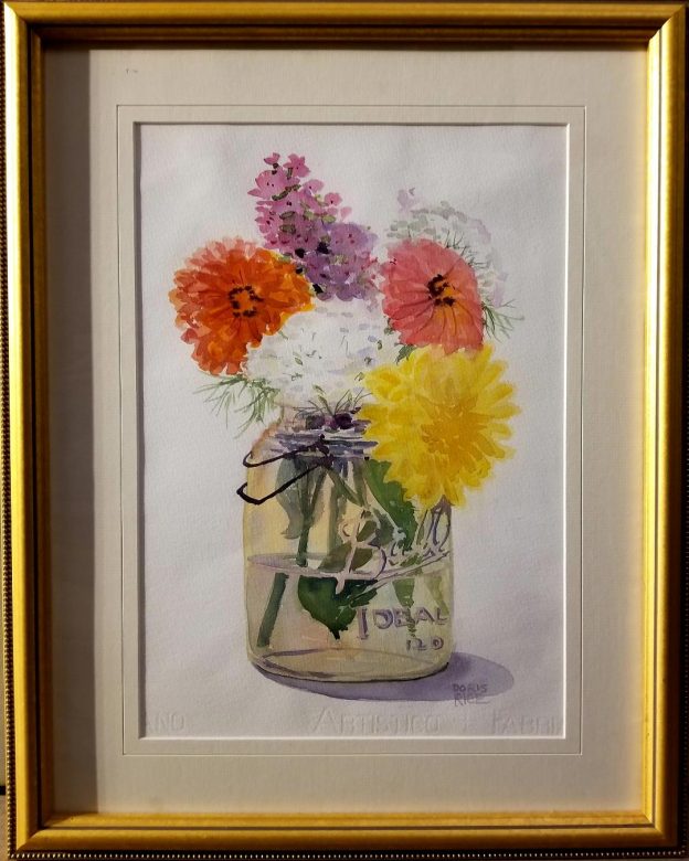 July 2019 Raffle: Flowers in Ball Jar by Doris Rice | Seacoast Artist ...